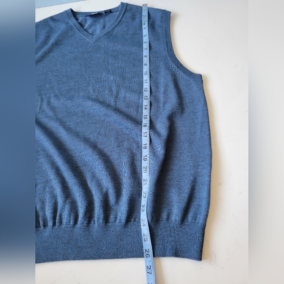Cutter & Buck Wool Blend Blue Knit Vest Large - Picture 7 of 8